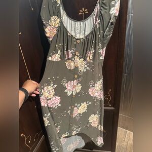 Floral Button-Down Dress